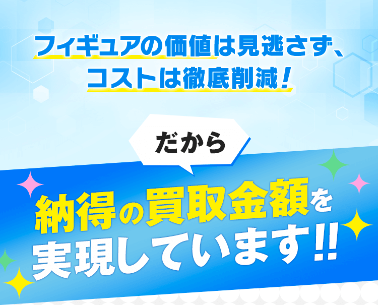 商品の価値は見逃さず、コストは徹底削減！だから、納得の買取金額を実現しています!!