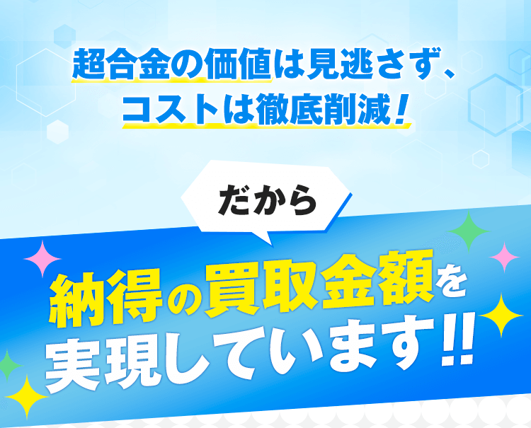 商品の価値は見逃さず、コストは徹底削減！だから、納得の買取金額を実現しています!!