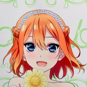 五等分の花嫁 アニメ原画展 中野四葉 等身大 タペストリー EC限定