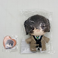 文豪ストレイドッグス A賞 ぬいぐるみ 中島敦 おまけ賞 ハート型缶バッジ 江戸川乱歩