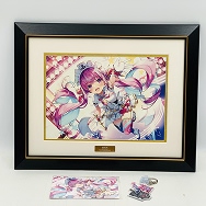 湊あくあ 活動三周年記念 3周年 3rd Anniversary 複製原画 Azuacat.キーホルダー 箔押しポストカード セット