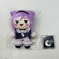 ホロライブ 猫又おかゆ 活動二周年記念 檻の外にいるタイプのおにぎりゃー ピンバッジ ぬいぐるみ 2種セット