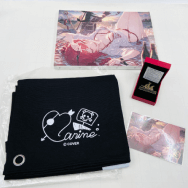 宝鐘マリン 活動二周年記念 海賊旗 キャンバスアート ネクタイピン 箔押し複製サイン入り ポストカード