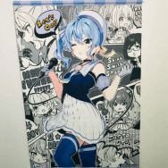 ホロライブ 手島nari先生 50万人記念 星街すいせい B2タペストリー