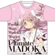 魔法少女まどか☆マギカ アルティメットまどか フルグラフィックTシャツ ピンク 男性用Lサイズ