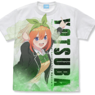五等分の花嫁∽ 中野四葉 フルグラフィックTシャツ WHITE