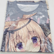 CANVAS+GARDEN 宮坂みゆ & 宮坂なこ オリジナル うさ耳ちゃん フルグラフィック Tシャツ Lサイズ