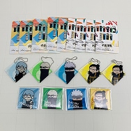 呪術廻戦 ジロリ TDアクリルキーホルダー TD正方形缶バッジ 五条悟 狗巻棘 夏油傑 真人 まとめセット