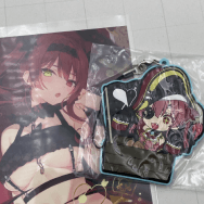 ホロライブ 宝鐘マリン 誕生日記念ボイス2020 ラバーストラップ 直筆メッセージ入りポストカード セット