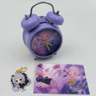 ホロライブ 紫咲シオン 活動三周年記念 紫咲シオンのボイス入り目覚まし時計 ランダムアクリルキーホルダー ポストカード セット