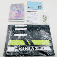 活動一周年記念 アクリルパネル タオル キーホルダー 箔押し複製 ポストカード 獅白ぼたん フルセット