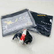 沙花叉クロヱ 活動2周年記念 イヌぬいぐるみマスコット サコッシュ クロヱとおそろいフード付きタオル