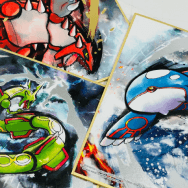 ポケットモンスター ポケモン 色紙ART3 グラードン カイオーガ レックウザ 3種セット