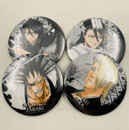 BLEACH コレクション缶バッジ WJ50周年展ver 第1弾 朽木白哉 朽木ルキア 更木剣八 吉良イヅル 4種セット