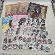 青春ブタ野郎シリーズ ビジュアルクロス クリアポスター アクリルフィギュア 缶バッジ 他 まとめ セット