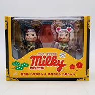 BE@RBRICK ベアブリック 招き猫 ペコちゃん&ポコちゃん 2体セット 100%