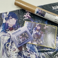 原神 広州 2022蛍火虫オフラインイベント 雷電将軍 グッズ4種セット ポスター デスクマット 缶バッジ 色紙