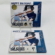 NARUTO ナルト バースデーブロマイドセット 初回限定ピンズ付き仕様 うちはサスケ 2種セット