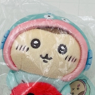 ちいかわ×サンリオキャラクターズ デスクトップから見守るひっかけぬいぐるみ くりまんじゅう ハンギョドン