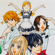 四月は君の嘘 10周年記念 コラボカフェ Wスエード B2 タペストリー
