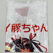 対魔忍RPG Y豚ちゃん ラウンドカットTシャツ ホワイト