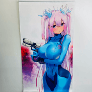 大慈 メトロイドドレッド 音羽リリー クリア記念 めくれる タペストリー