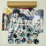 魔法科高校の劣等生 B賞 クリアポスター C賞 アクリルキーホルダー D賞 缶バッジ セット Omake