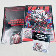 NIJISANJI Battle Mode Type 葛葉&イブラヒム 葛葉まとめ ファイル ステッカー ラバーキーホルダー 特典缶バッジ