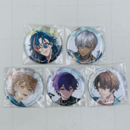 ART OF NIJISANJI マット箔押し缶バッジ Aグループ 剣持刀也 加賀美ハヤト イブラヒム 伏見ガク 魁星 5種セット
