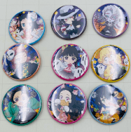 鬼滅の刃 ufotable cafe DINING ハッピーハロウィン 第1弾 缶バッジ 炭治郎 錆兎 カナヲ 伊之助 善逸 鬼舞辻 禰豆子 他 9種セット