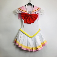 コスプレ衣装 美少女戦士セーラームーン スーパーセーラーちびムーン風 ちびうさ風 女性Mサイズ ブーツ ウィッグ付き