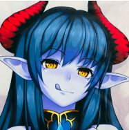 大神ゆうき 嫁枕62.1 青肌悪魔娘 ラベンダー ふたなり版 抱き枕カバー