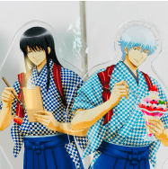 銀魂 アニメイトカフェ 描き下ろしBIGアクリルスタンド 坂田銀時 桂小太郎 2種セット