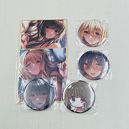 アマカノ2＋ C賞 ミニ色紙 黒姫結灯 蔦町ちとせ E賞 缶バッジ 氷見山玲 など 6種セット