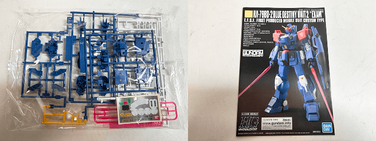 ブルーディスティニー2号機のプラモデル（詳細）