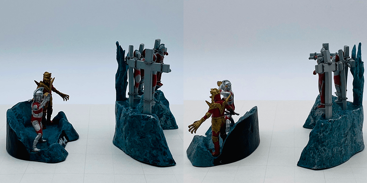 ウルトラマンのフィギュア（左右方向）
